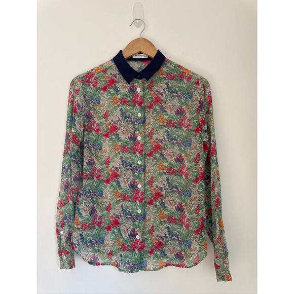 Equipment Femme Floral Silk Button-Up Blouse - Multicolor XS - Picture 1 of 7
